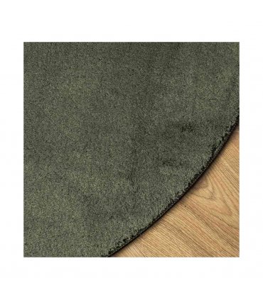 vidaXL Area Rugs HUARTE Forest green 80 x 150 cm Polyester — Model: Oval-raindrop
