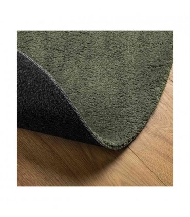 vidaXL Area Rugs HUARTE Forest green 80 x 150 cm Polyester — Model: Oval-raindrop