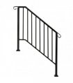 [Same Code：11384510  73142795]Artisasset Matte Black Outdoor 3 Level Iron Handrail