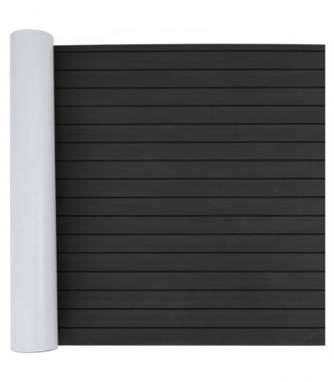 vidaXL Boat Mat Striped Dark Grey and Black 240 x 90 cm EVA