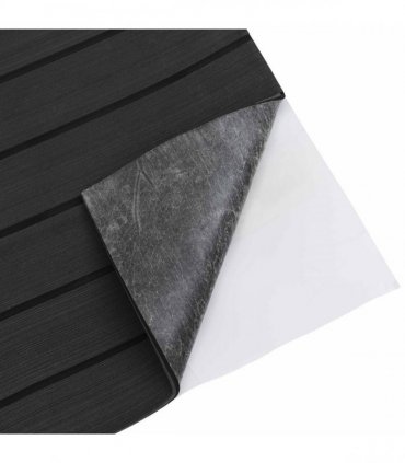 vidaXL Boat Mat Striped Dark Grey and Black 240 x 90 cm EVA