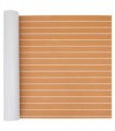vidaXL Boat Mat Striped Brown and White 240 x 90 cm EVA