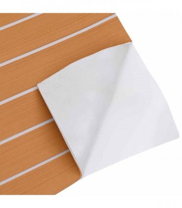 vidaXL Boat Mat Striped Brown and White 240 x 90 cm EVA