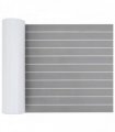 vidaXL Boat Mat Striped Light Grey and White 240 x 60 cm EVA