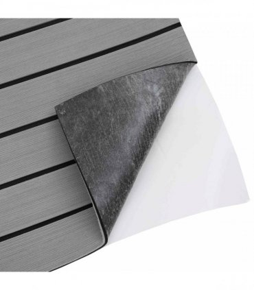 vidaXL Boat Mat Striped Light Grey and Black 240 x 60 cm EVA