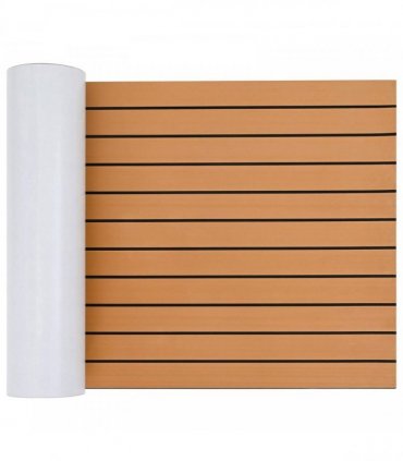 vidaXL Boat Mat Striped Brown and Black 240 x 60 cm EVA