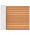 vidaXL Boat Mat Striped Brown and White 240 x 60 cm EVA