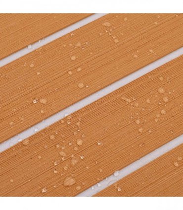 vidaXL Boat Mat Striped Brown and White 240 x 60 cm EVA