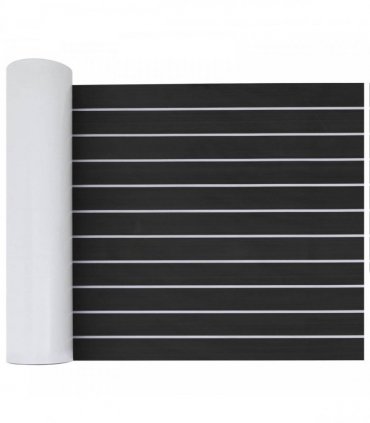vidaXL Boat Mat Striped Dark Grey and White 240 x 60 cm EVA