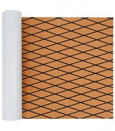 vidaXL Boat Mat Striped Brown and Black 190 x 70 cm EVA