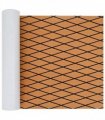 vidaXL Boat Mat Striped Brown and Black 190 x 70 cm EVA