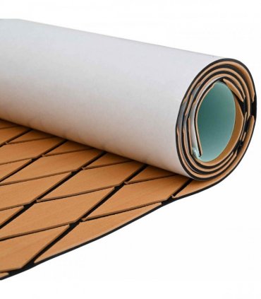 vidaXL Boat Mat Striped Brown and Black 190 x 70 cm EVA
