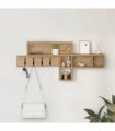 vidaXL Wall-Mounted Coat Rack Artisan Oak 100 x 12 x 43.5 cm