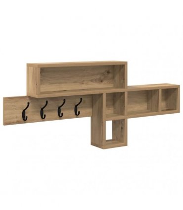 vidaXL Wall-Mounted Coat Rack Artisan Oak 100 x 12 x 43.5 cm