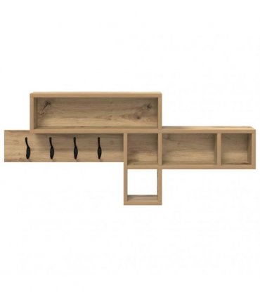 vidaXL Wall-Mounted Coat Rack Artisan Oak 100 x 12 x 43.5 cm
