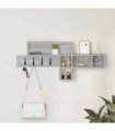 vidaXL Wall-Mounted Coat Rack Grey Sonoma 100 x 12 x 43.5 cm