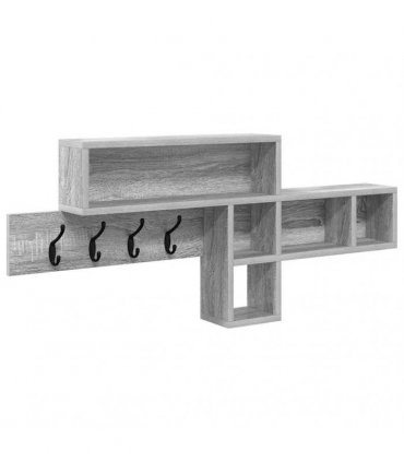 vidaXL Wall-Mounted Coat Rack Grey Sonoma 100 x 12 x 43.5 cm