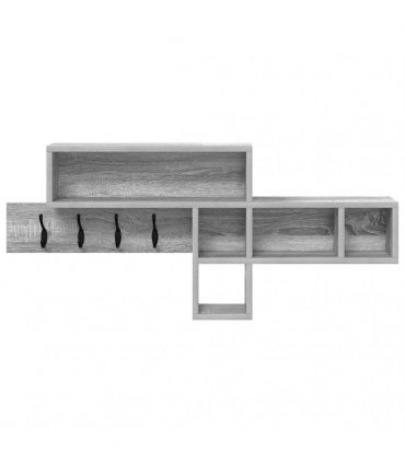 vidaXL Wall-Mounted Coat Rack Grey Sonoma 100 x 12 x 43.5 cm