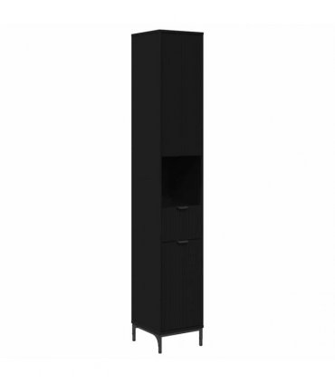 vidaXL Bathroom Cabinet Black 31.5 x 33 x 190 cm