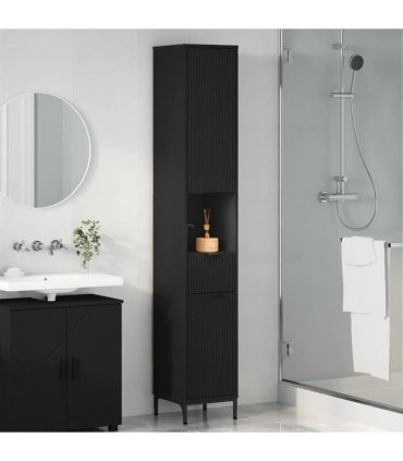 vidaXL Bathroom Cabinet Black 31.5 x 33 x 190 cm