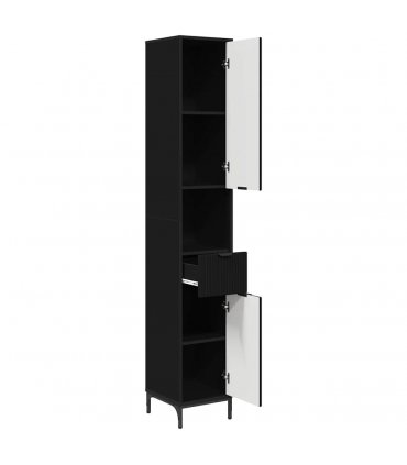 vidaXL Bathroom Cabinet Black 31.5 x 33 x 190 cm