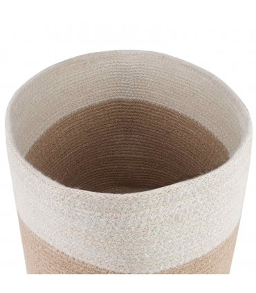 vidaXL Plant Pot Set 2 pcs Natural and White Ø 28 x 28 cm — Size: Ø 21 x 21 cm &Ø 28 x 28 cm