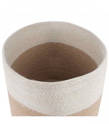vidaXL Plant Pot Set 2 pcs Natural and White Ø 28 x 28 cm