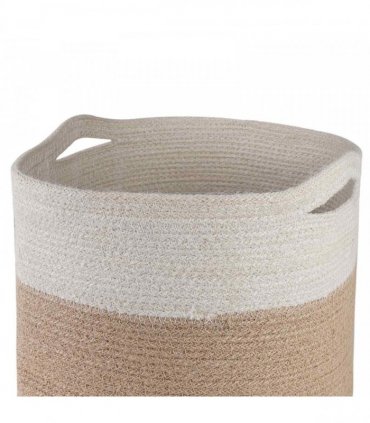 vidaXL Plant Pot Set 2 pcs Natural and White Ø 28 x 28 cm