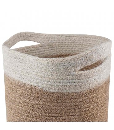 vidaXL Plant Pot Set 2 pcs Natural and White Ø 21 x 21 cm