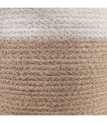 vidaXL Plant Pot Set 2 pcs Natural and White Ø 21 x 21 cm