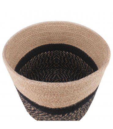 vidaXL Plant Pot Set 2 pcs Natural and Black Ø 21 x 21 cm
