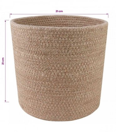 vidaXL Plant Pot Set 2 pcs Natural Ø 21 x 21 cm 100% Tossa Jute