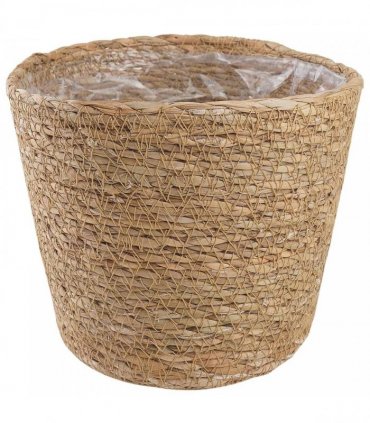 vidaXL Seagrass Plant Baskets 3 pcs Natural Ø26 x 19 cm 100% Seagrass — Model: Freestanding