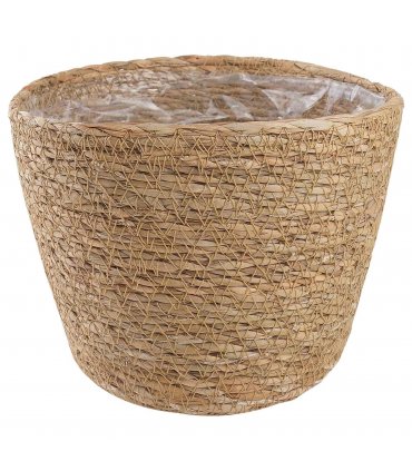 vidaXL Seagrass Plant Baskets 3 pcs Natural Ø26 x 19 cm 100% Seagrass — Model: Freestanding
