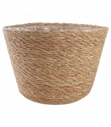 vidaXL Seagrass Plant Baskets 3 pcs Natural Ø26 x 19 cm 100% Seagrass — Model: Freestanding
