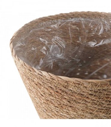 vidaXL Seagrass Plant Baskets 3 pcs Natural Ø26 x 19 cm 100% Seagrass — Model: Freestanding