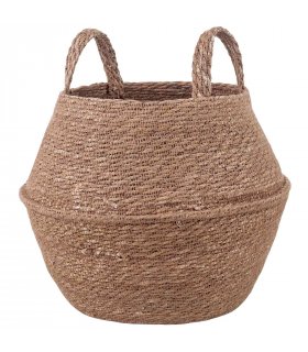 vidaXL Plant Pot with Handles Natural Ø 32 x 32 cm 100% Seagrass