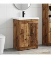 vidaXL Bathroom Furniture Set Old Wood 56 x 37.5 x 81 cm