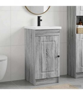 vidaXL Bathroom Vanity with Sink Grey Sonoma 42 x 40 x 84.5 cm — V0672200468