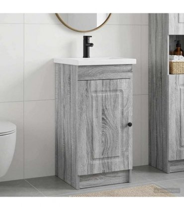 vidaXL Bathroom Vanity with Sink Grey Sonoma 42 x 40 x 84.5 cm — V0672200468