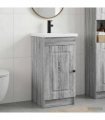 vidaXL Bathroom Vanity with Sink Grey Sonoma 42 x 40 x 84.5 cm — V0672200468