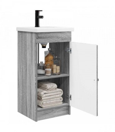 vidaXL Bathroom Vanity with Sink Grey Sonoma 42 x 40 x 84.5 cm — V0672200468