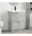 vidaXL Bathroom Furniture Set Concrete Grey 56 x 37.5 x 81 cm