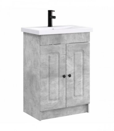vidaXL Bathroom Furniture Set Concrete Grey 56 x 37.5 x 81 cm