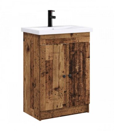 vidaXL Bathroom Furniture Set Old Wood 78.5 x 37.5 x 81 cm