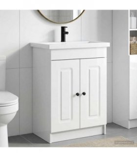 vidaXL Bathroom Furniture Set High Gloss White 78.5 x 37.5 x 81 cm