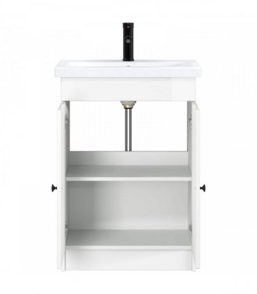 vidaXL Bathroom Furniture Set High Gloss White 78.5 x 37.5 x 81 cm