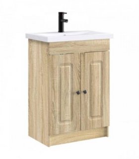 vidaXL Bathroom Furniture Set Sonoma Oak 56 x 37.5 x 81 cm