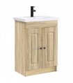 vidaXL Bathroom Furniture Set Sonoma Oak 56 x 37.5 x 81 cm