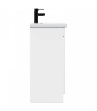vidaXL Bathroom Vanity with Sink High Gloss White 42 x 40 x 84.5 cm — V0672200476